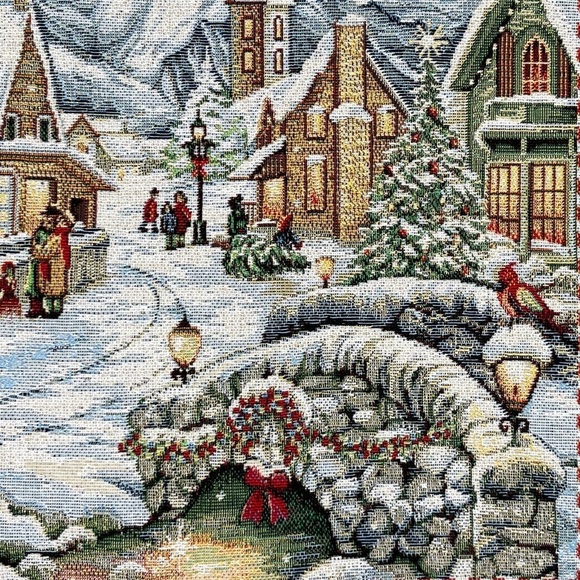Christmas Tapestry Pillow Cover - Picture 4 of 7
